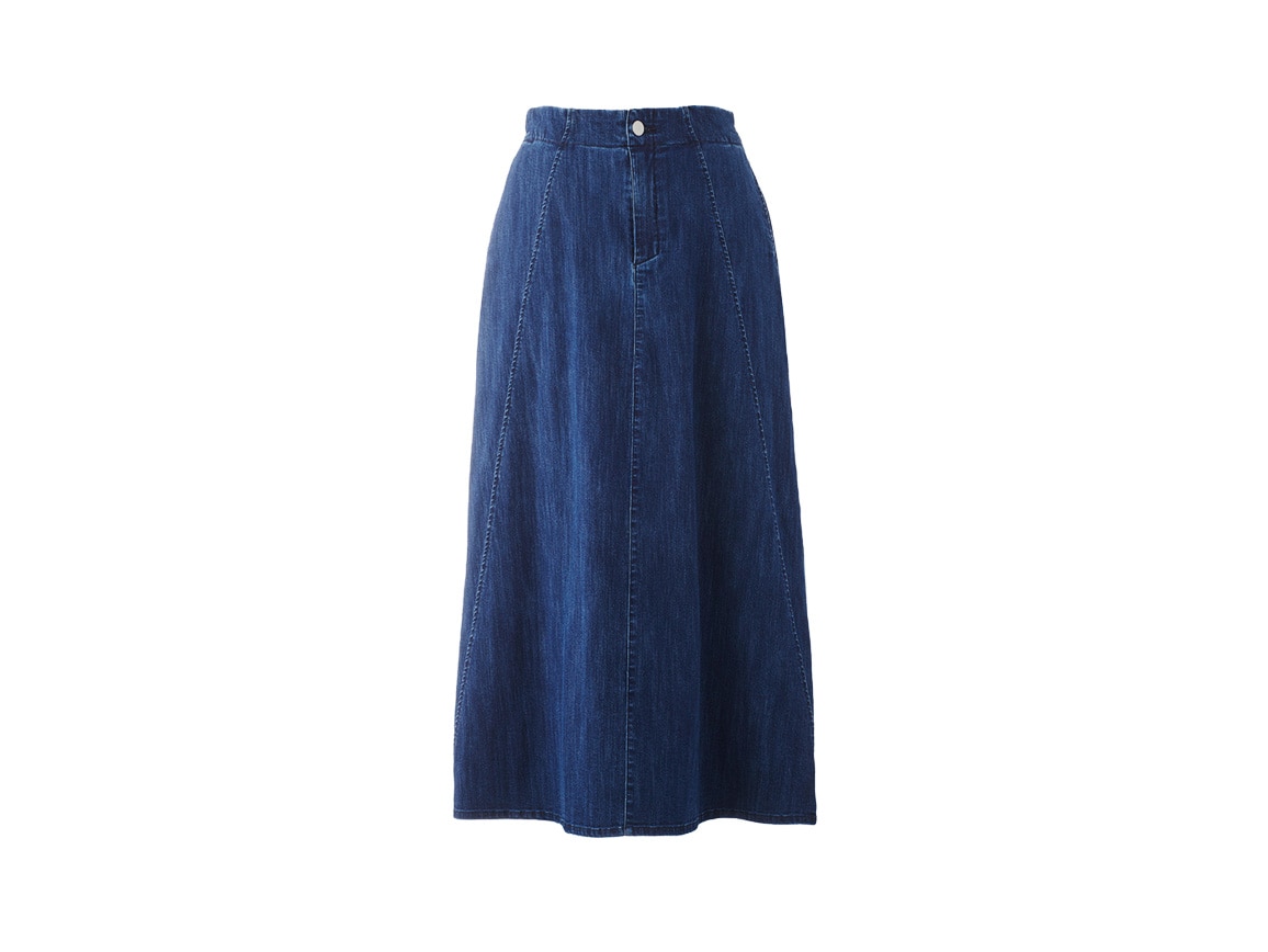 8,671円yukiemon 大きいサイズ　バブルデニムスカート　一回着用