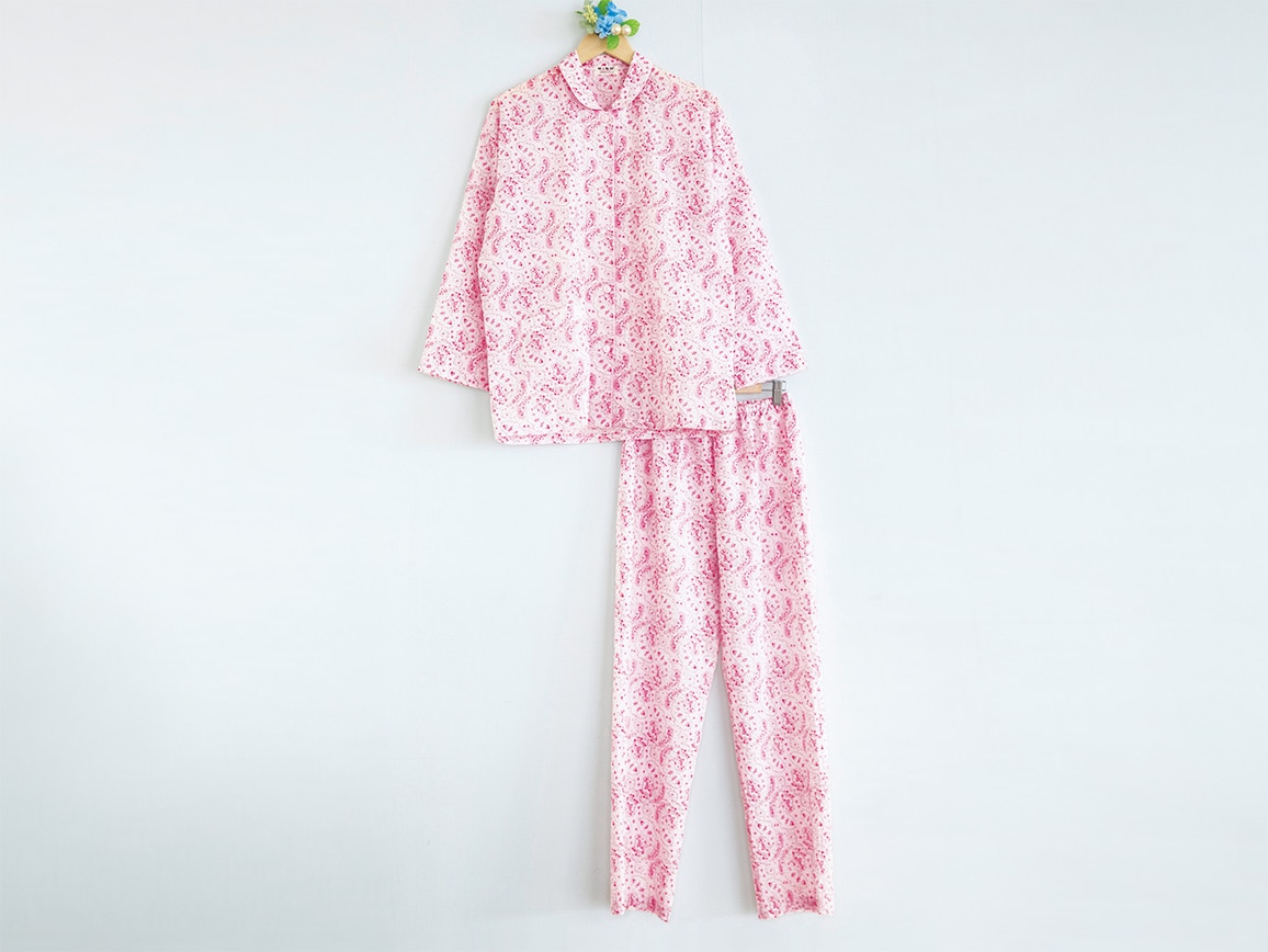 日本製 サラッと涼やかコットンリップルパジャマ(02_Ｍ 61_