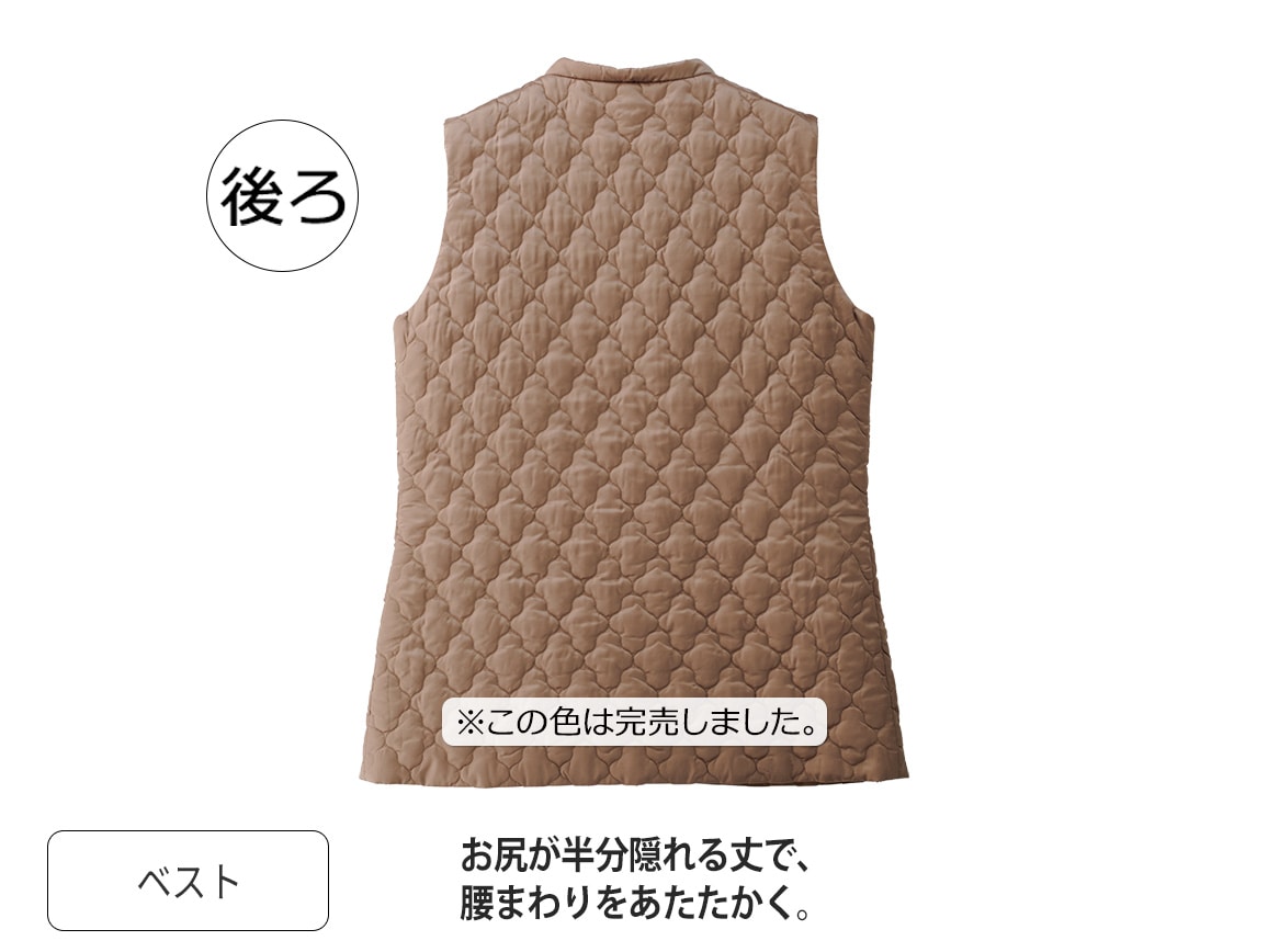 中綿ベストつきはっ水加工コート 中綿ベストつきはっ水加工コート