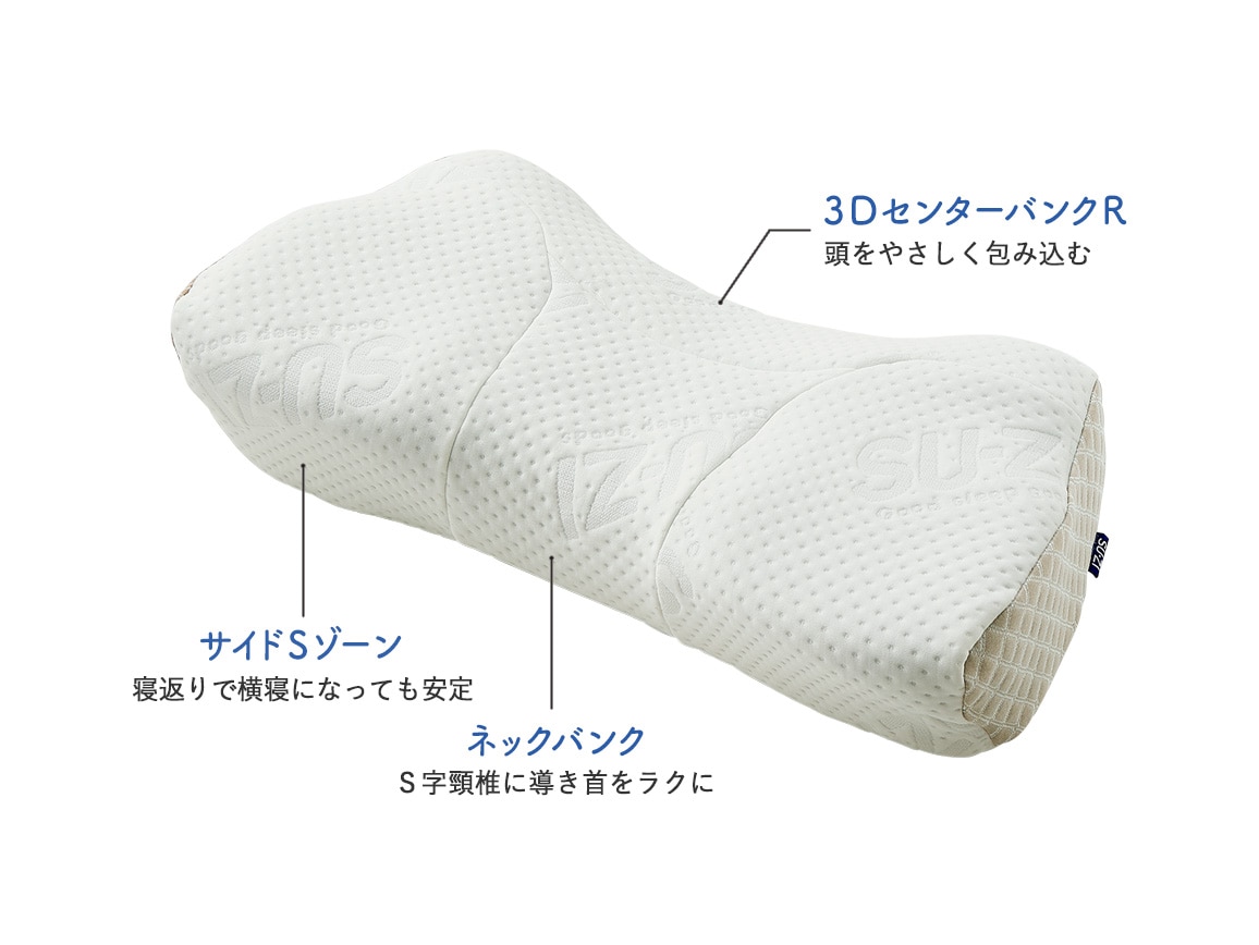 呼吸がしやすい快眠枕（専用カバー付き）: ｜ カタログ通販のハルメク