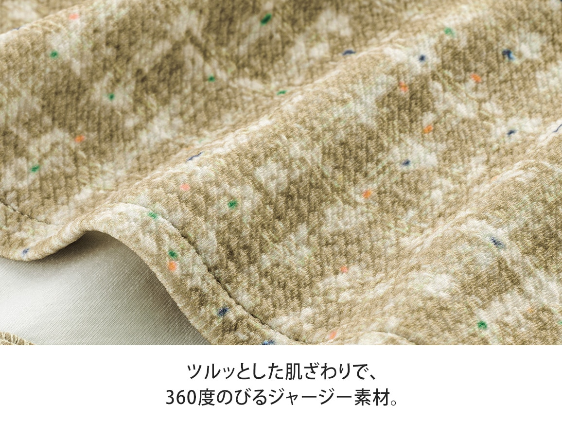 ツイードプリントモックネックプルオーバー ツイードプリントモックネックプルオーバー