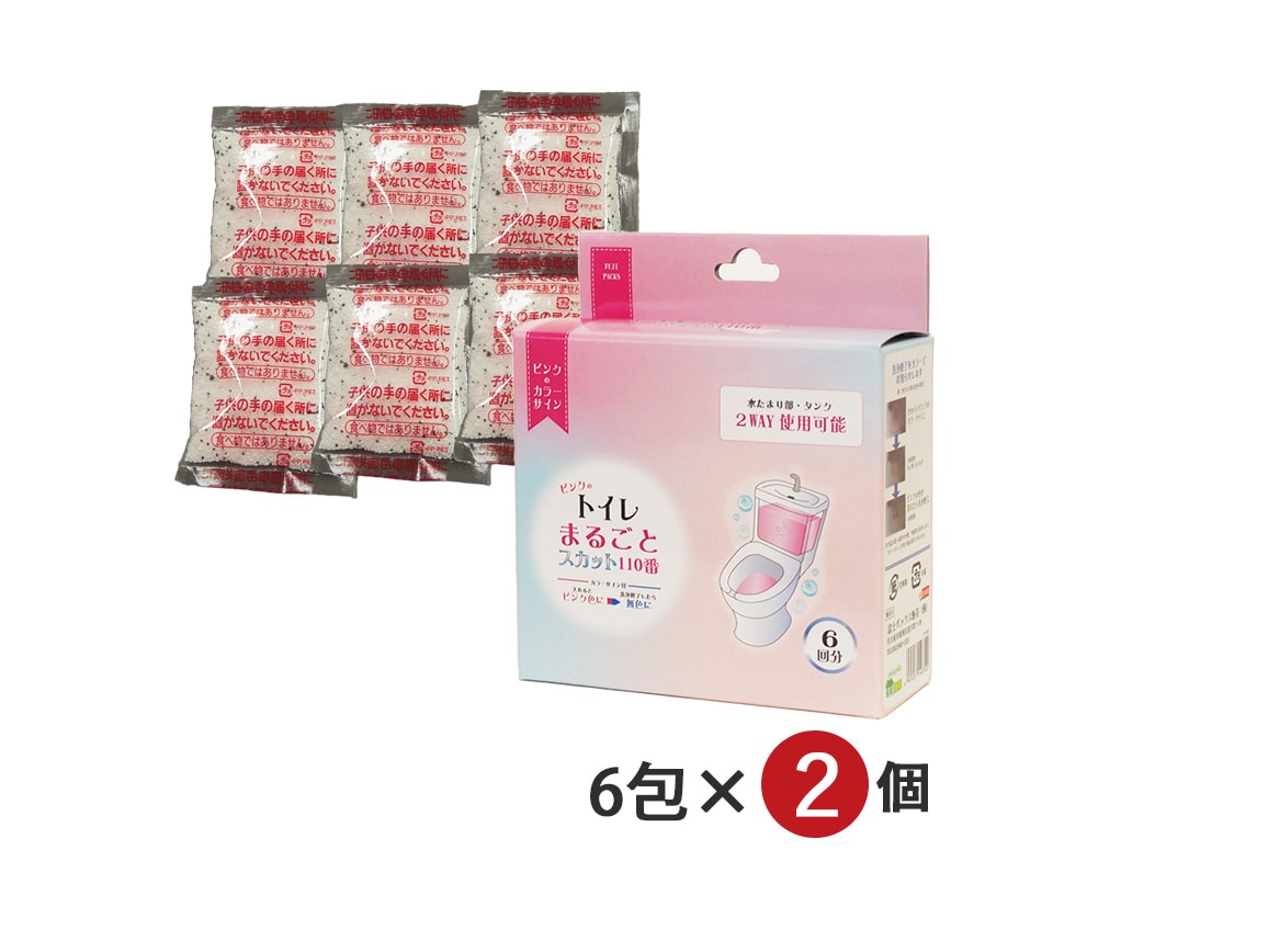 ピンクのトイレまるごとスカッと110番(6包×2個組) ピンクのトイレまるごとスカッと110番(6包×2個組)