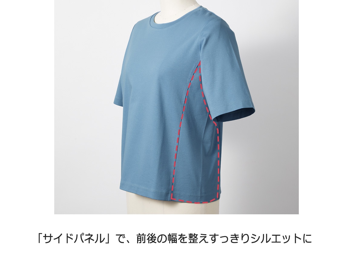 デイリーコットンパネルラインTシャツ【広告商品】 デイリーコットンパネルラインTシャツ【広告商品】