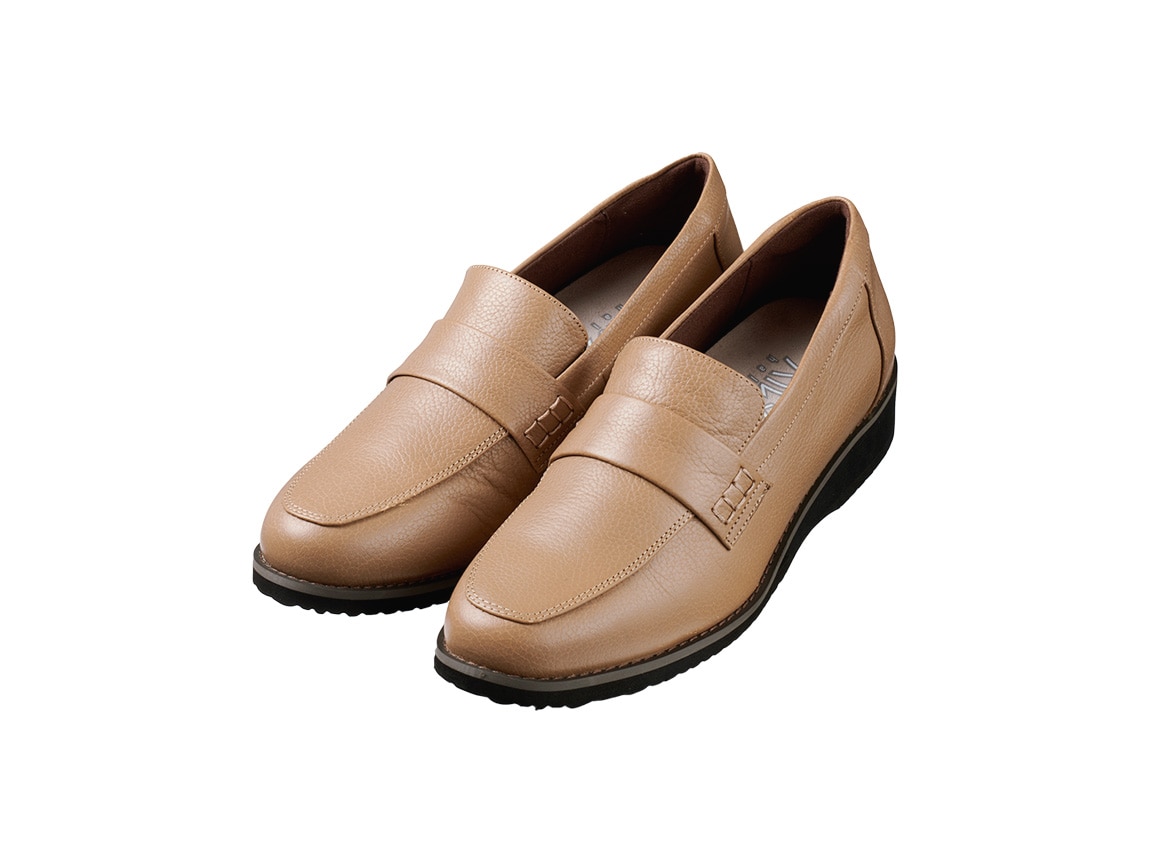 ハルメク はっ水革ローファー ハルメク はっ水革ローファー