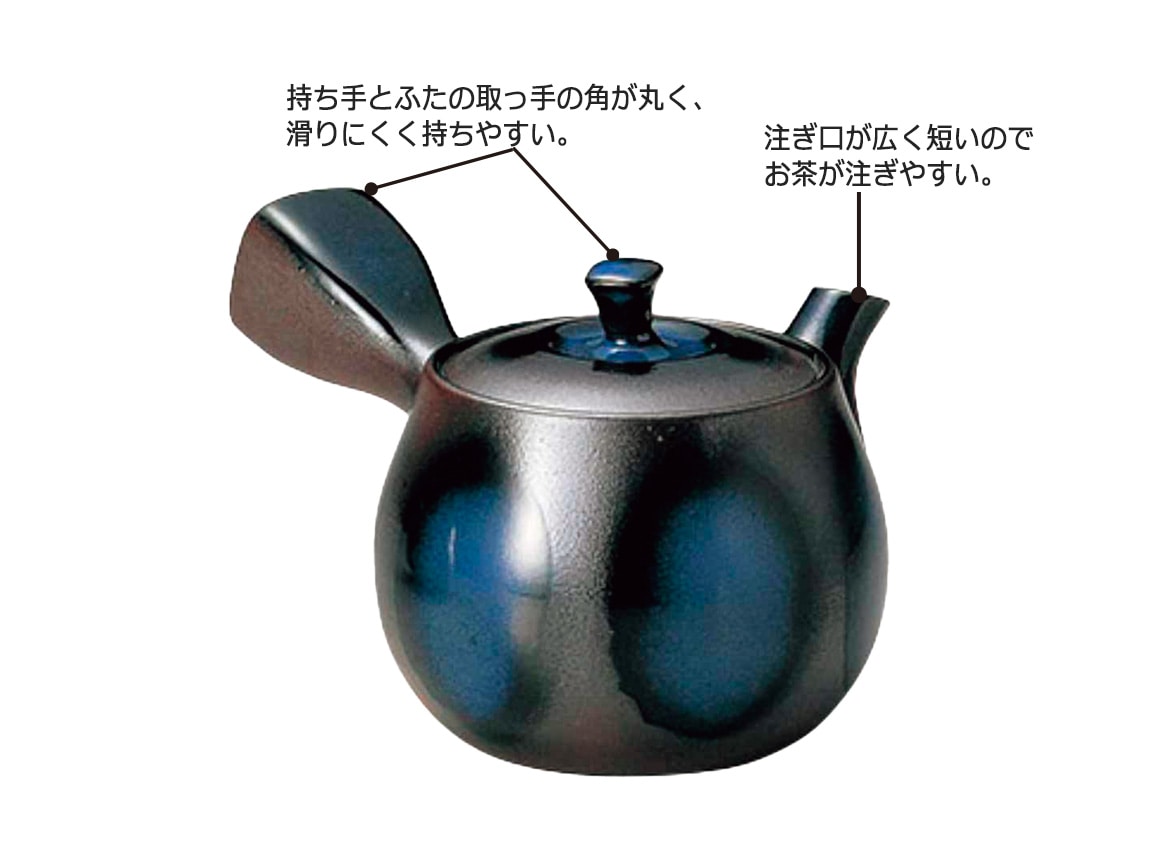 萬古焼 こだわりの角丸急須 萬古焼 こだわりの角丸急須