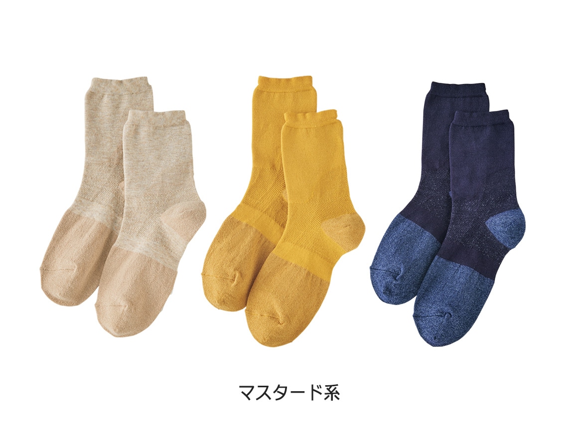 歩行サポートソックス3足組(レディース) 歩行サポートソックス3足組(レディース)