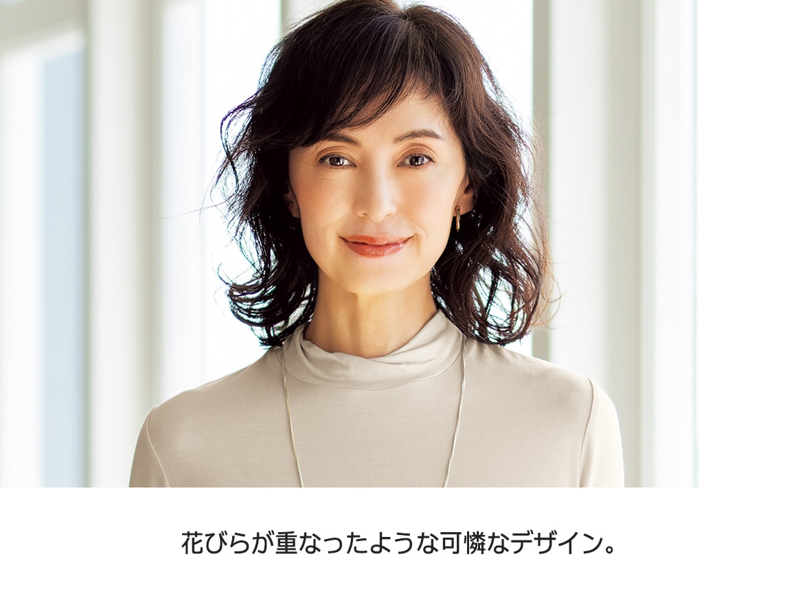 ハルメク×テンセルTM プルオーバー(ねじり襟・長袖) ハルメク×テンセルTM プルオーバー(ねじり襟・長袖)