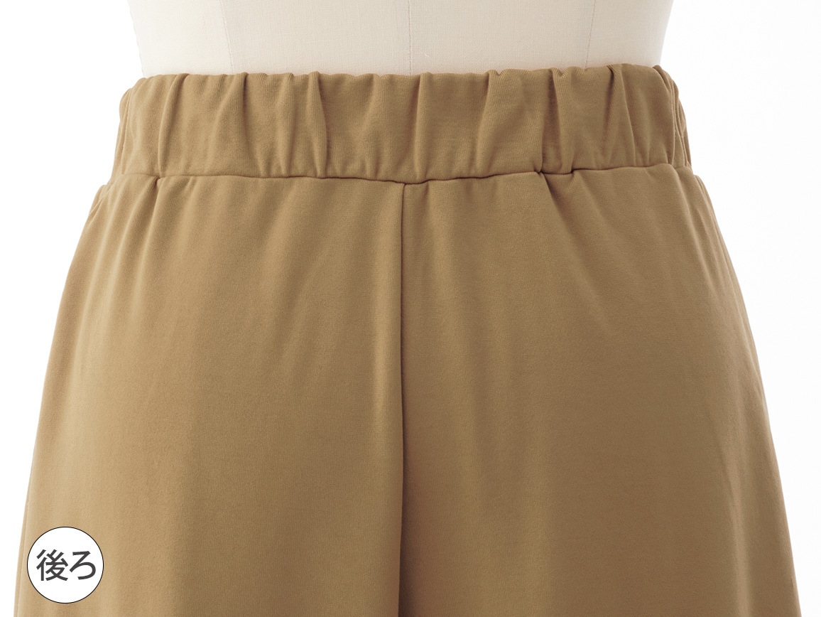 話題の人気 裏起毛スムースガウチョパンツ(02_M 62_ネイビー): ｜ カタログ パンツ