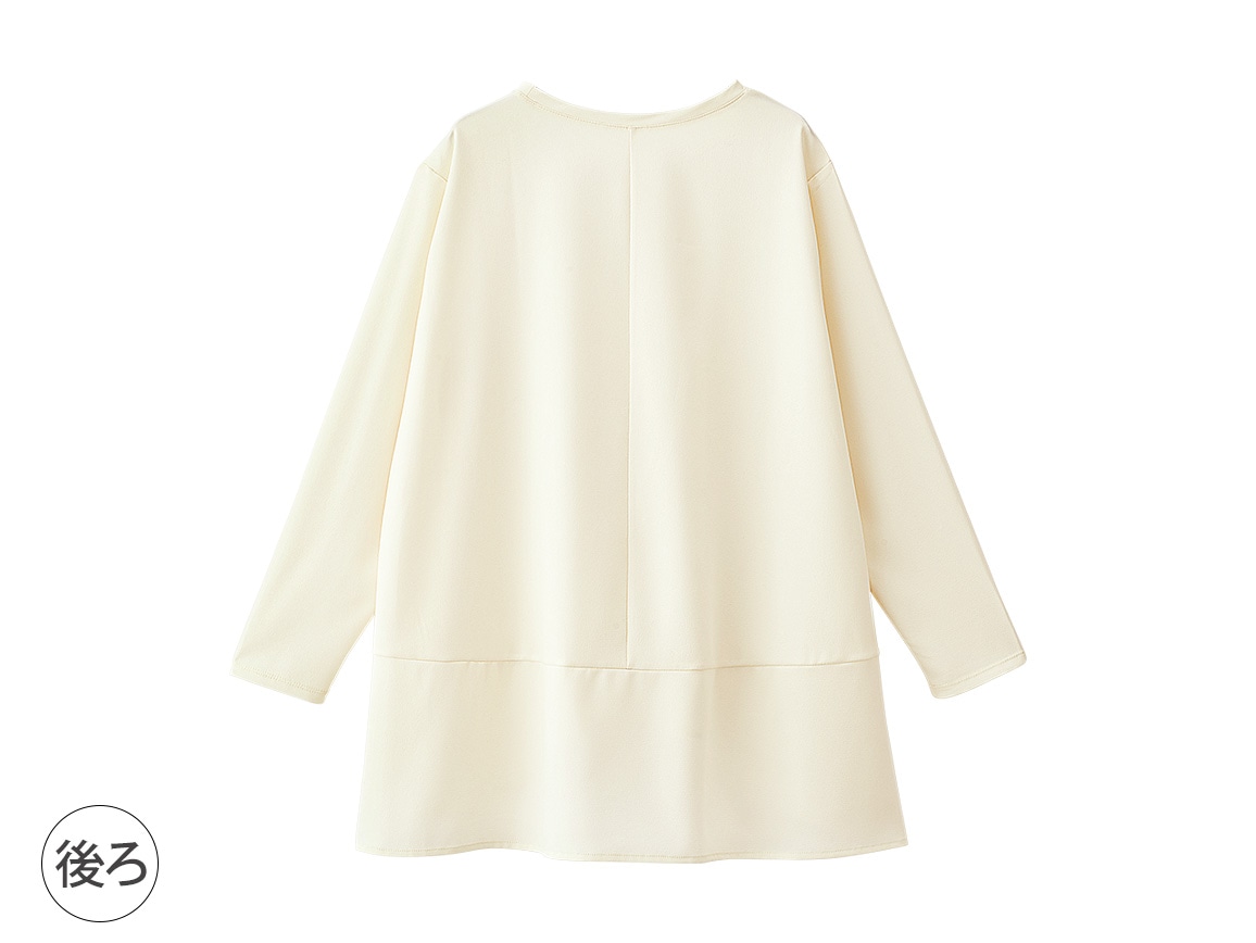 きれい見えジョーゼットロングTシャツ きれい見えジョーゼットロングTシャツ