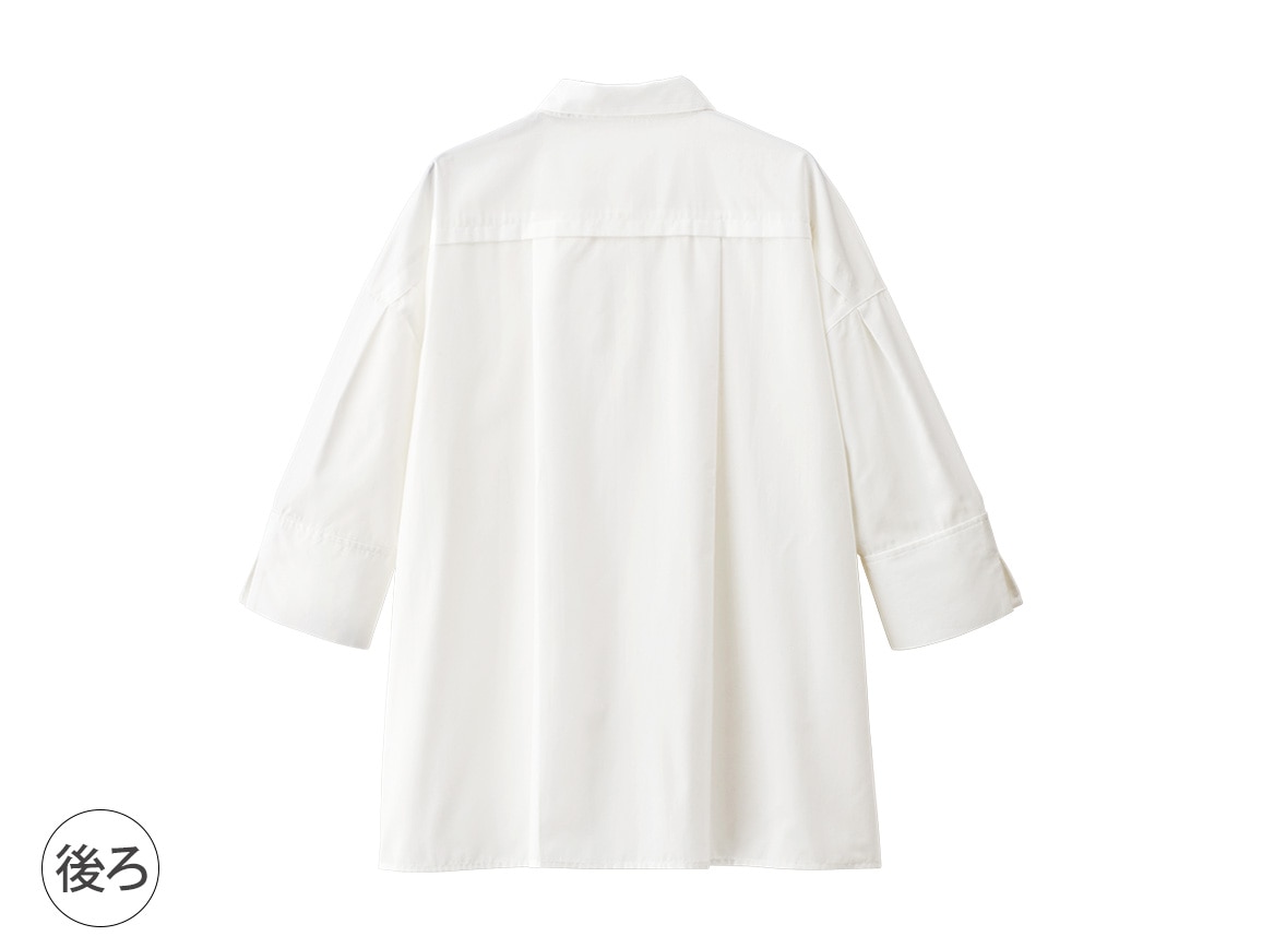 ヨークデザインゆったりシャツ(七分袖) ヨークデザインゆったりシャツ(七分袖)