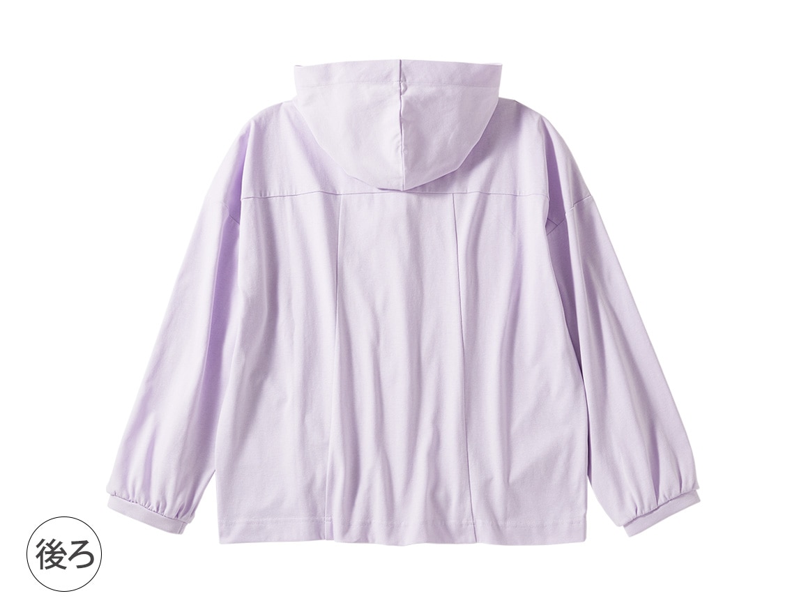 UVカット綿混パーカー(長袖)【広告商品】 UVカット綿混パーカー(長袖)【広告商品】