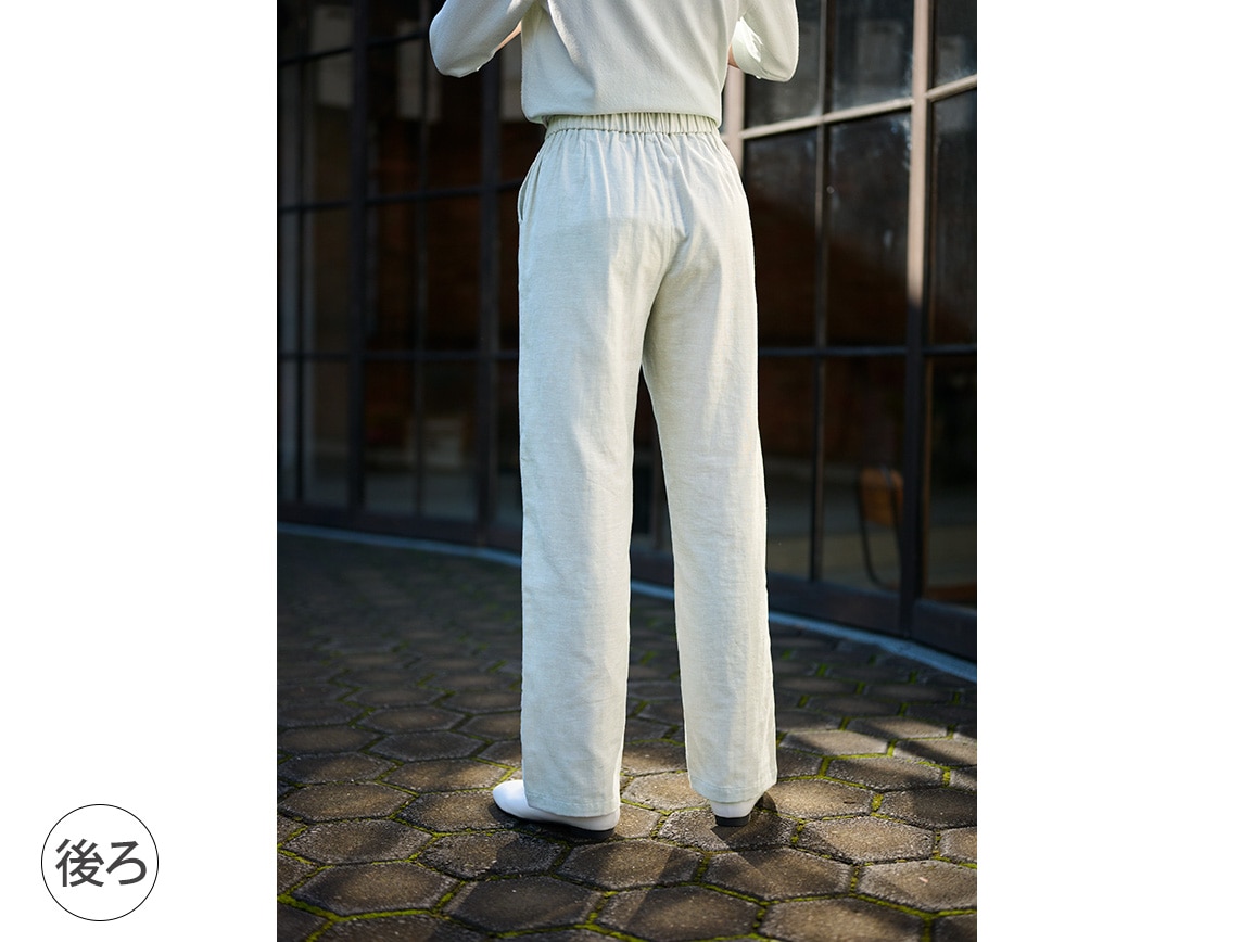 綿麻軽やかストレートパンツ【広告商品】 綿麻軽やかストレートパンツ【広告商品】