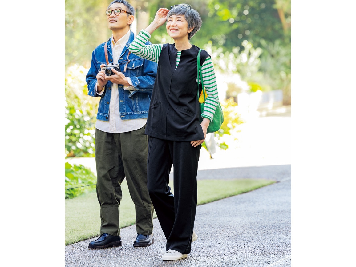 セットアップで着られる撥水トラベルパンツ セットアップで着られる撥水トラベルパンツ