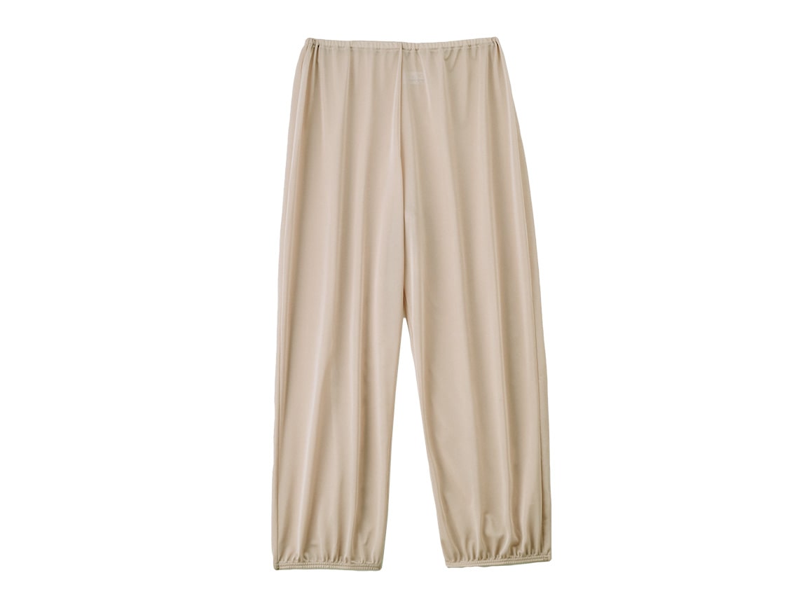 裾ゴム入りキュロットボトム 80cm丈 裾ゴム入りキュロットボトム 80cm丈