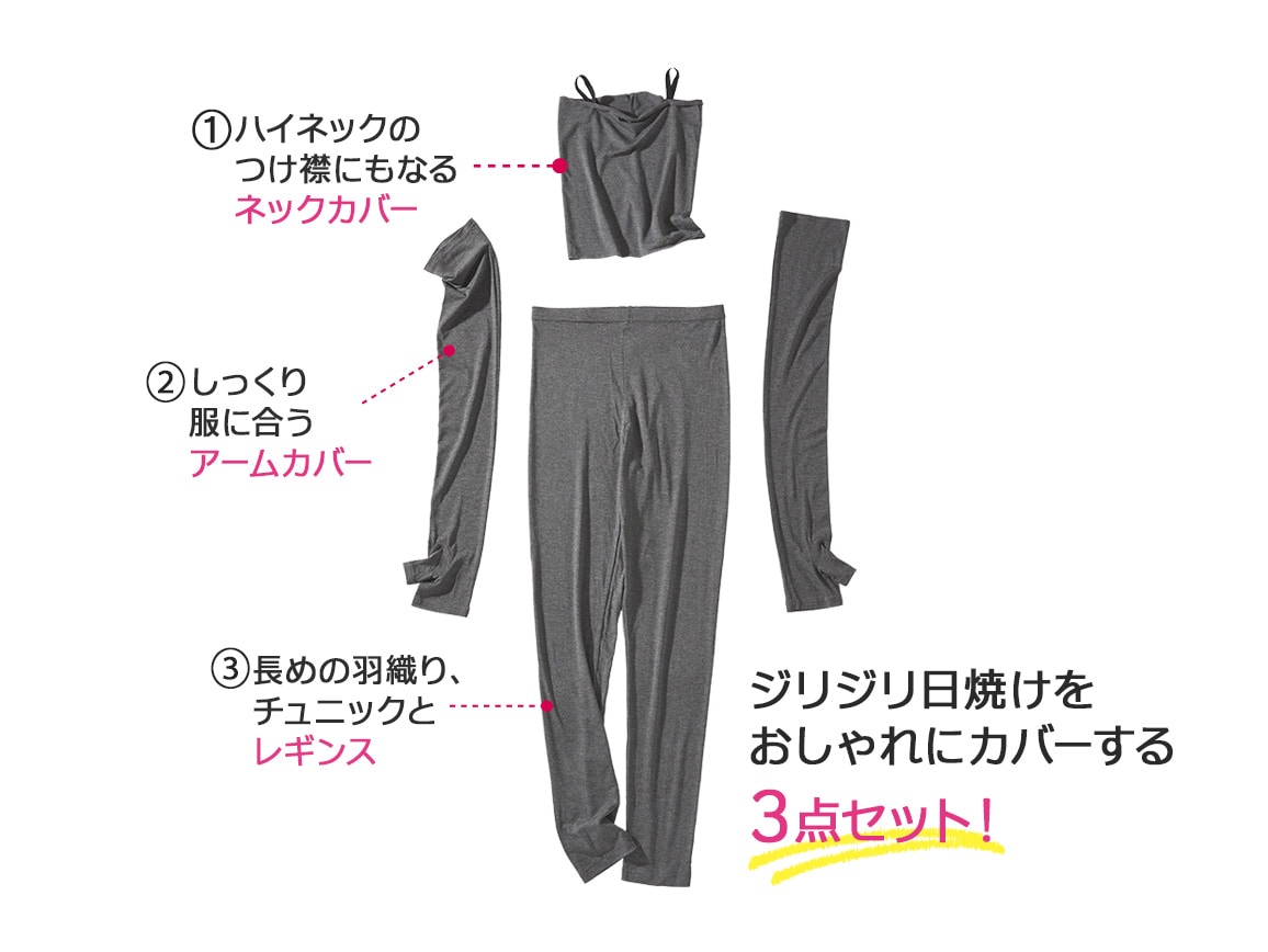 やわはだ素材の日よけ3点セット【広告商品】 やわはだ素材の日よけ3点セット【広告商品】