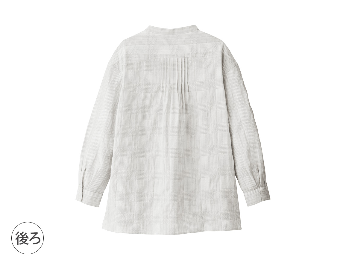 コットンドビーシャーリングピンタックブラウス コットンドビーシャーリングピンタックブラウス