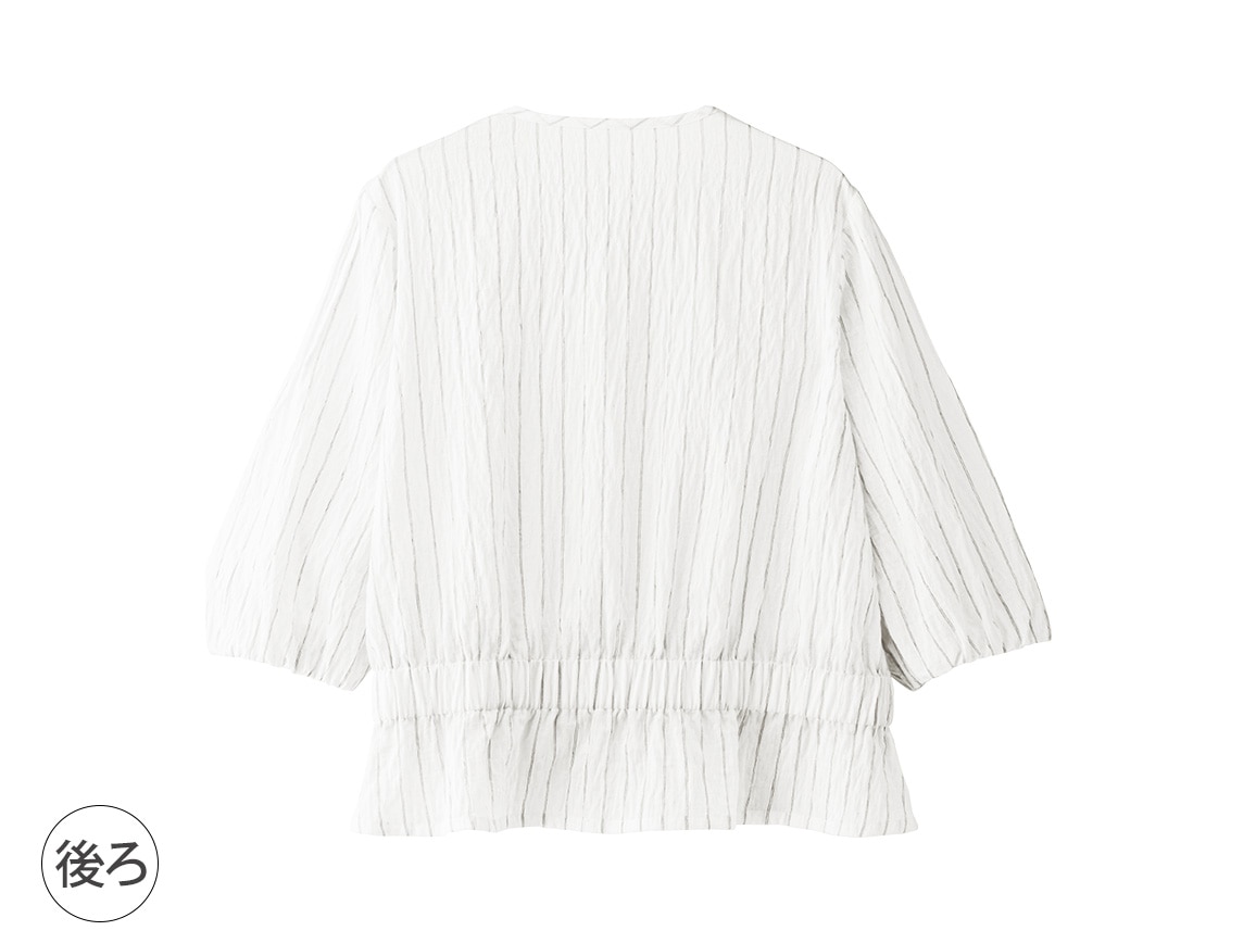 リネン混軽量シャツブラウス リネン混軽量シャツブラウス