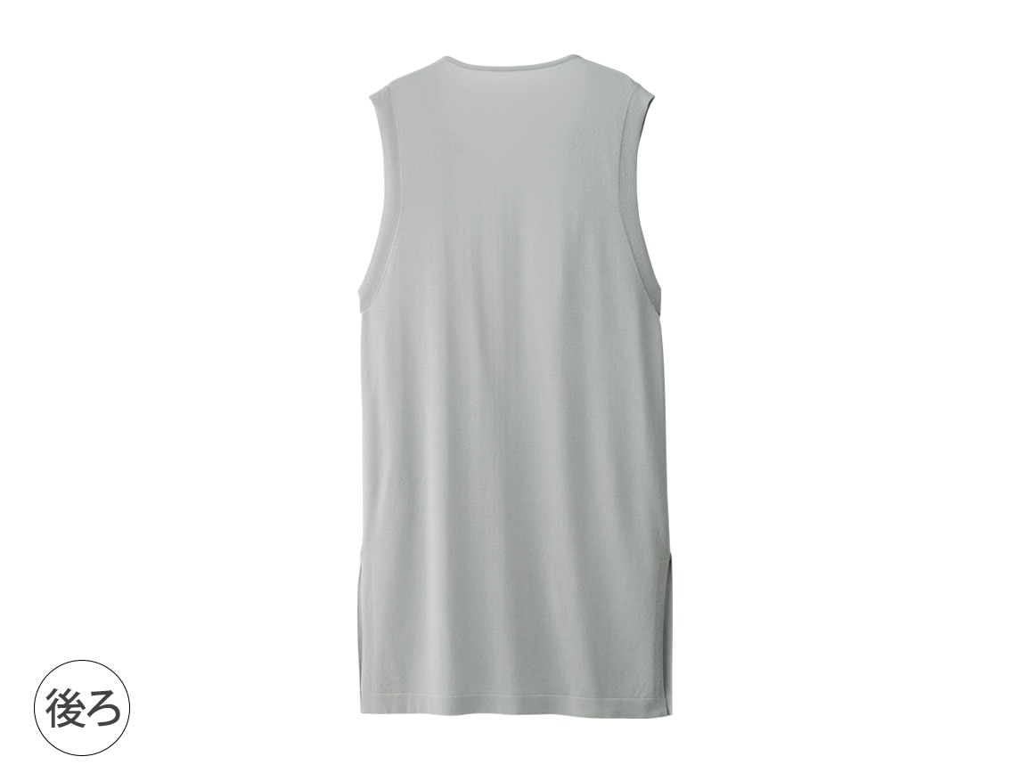 ポケットデザイン軽やかニットジレ ポケットデザイン軽やかニットジレ