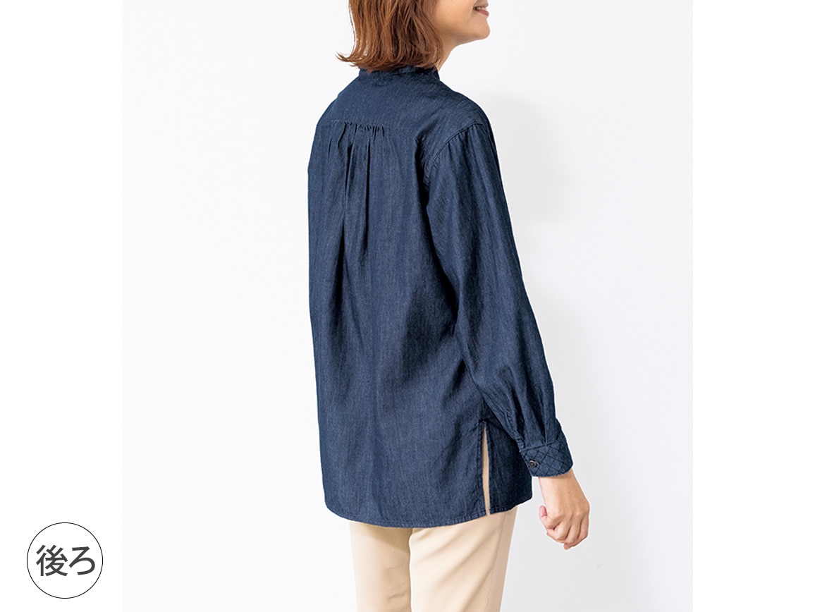 キルトデザインダンガリーシャツ キルトデザインダンガリーシャツ