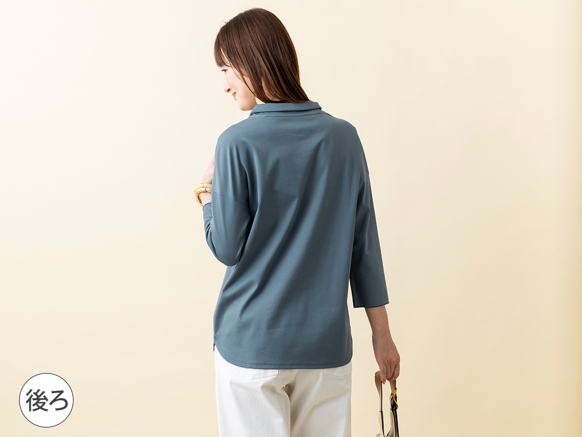 ハイゲージブラウス見えプルオーバー ハイゲージブラウス見えプルオーバー