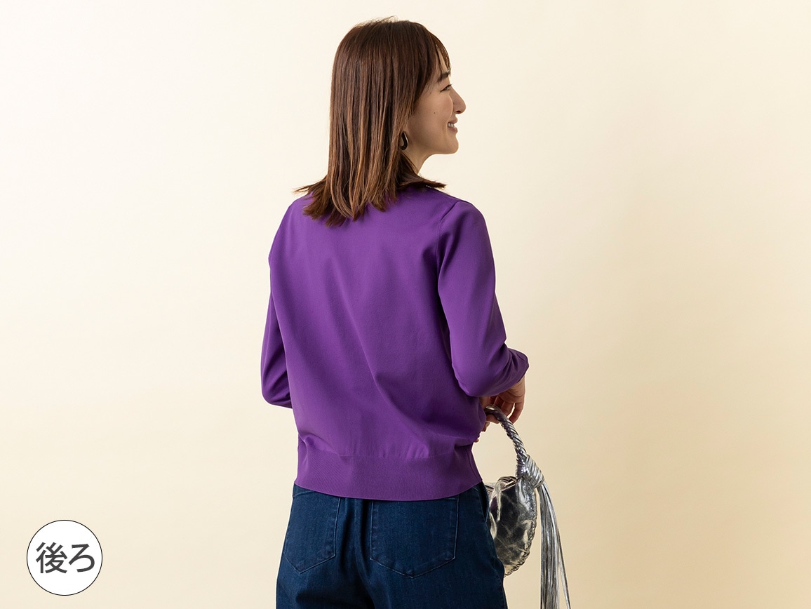 防しわ加工デザインカーディガン 防しわ加工デザインカーディガン