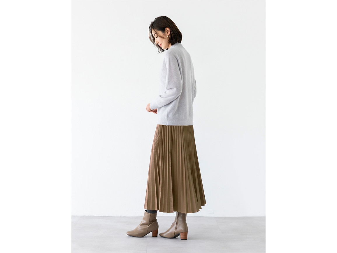 合皮プリーツスカート 合皮プリーツスカート