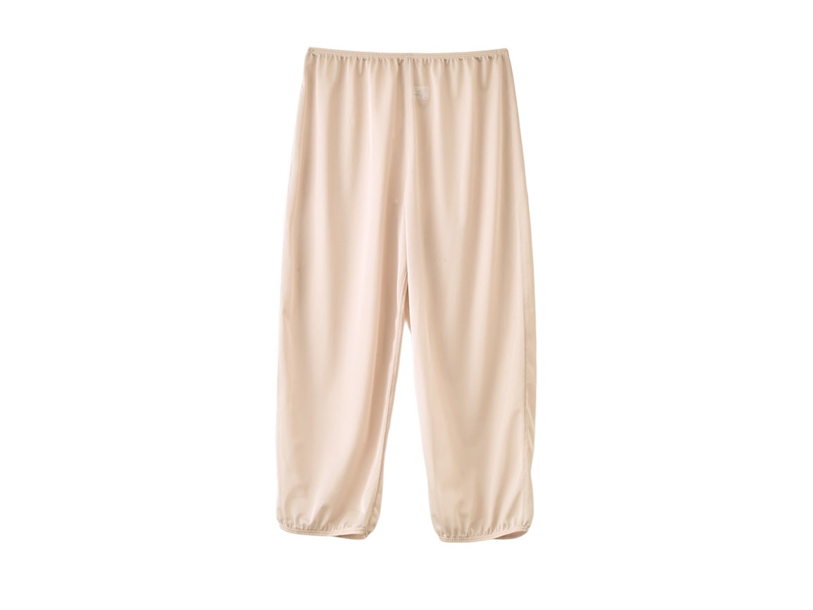 ハルメク 裾ゴム入りキュロットボトム 75cm丈 ハルメク 裾ゴム入りキュロットボトム 75cm丈