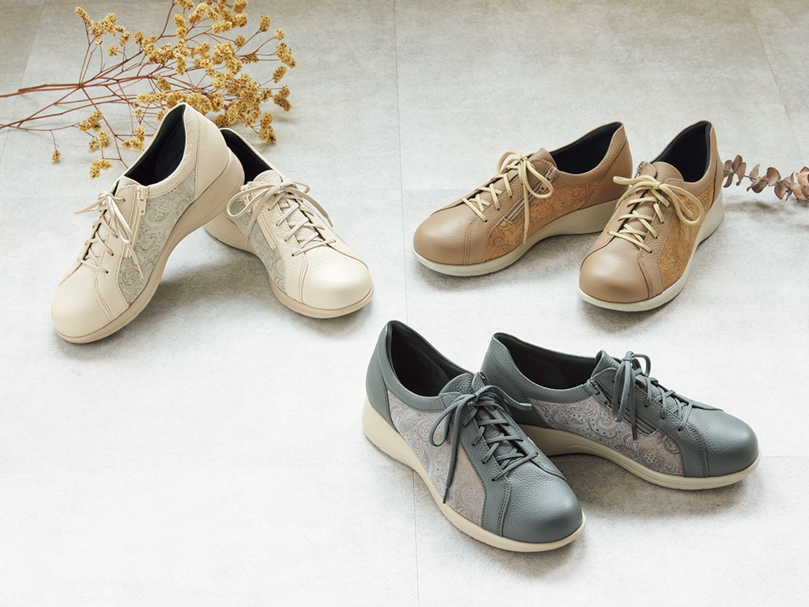 高井さんの牛革5Eペイズリースニーカー 高井さんの牛革5Eペイズリースニーカー