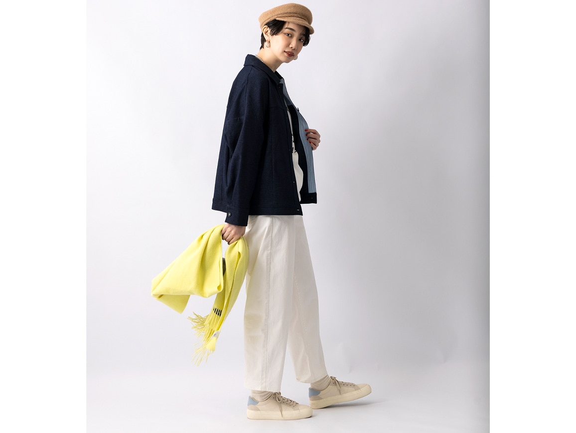 【先行】デニム調ゆったりブルゾン 【先行】デニム調ゆったりブルゾン