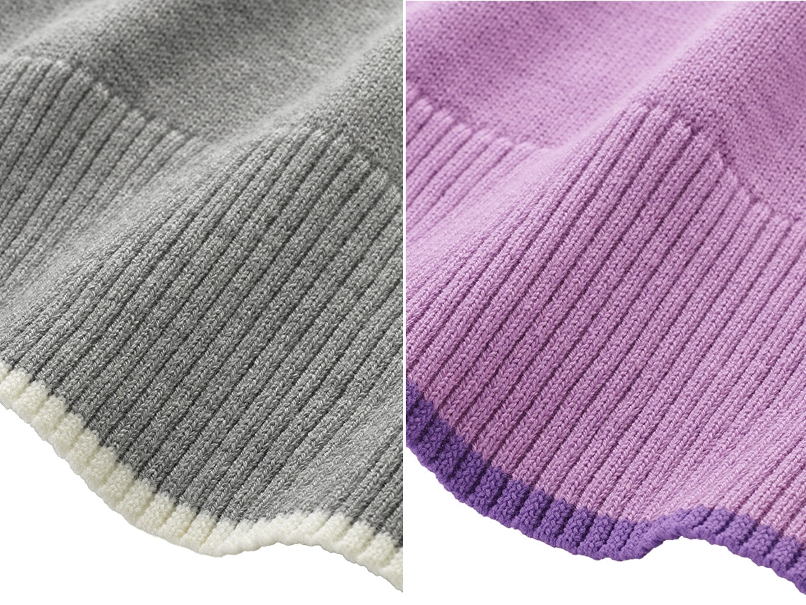 【先行】シルク混ラインデザインニット 【先行】シルク混ラインデザインニット