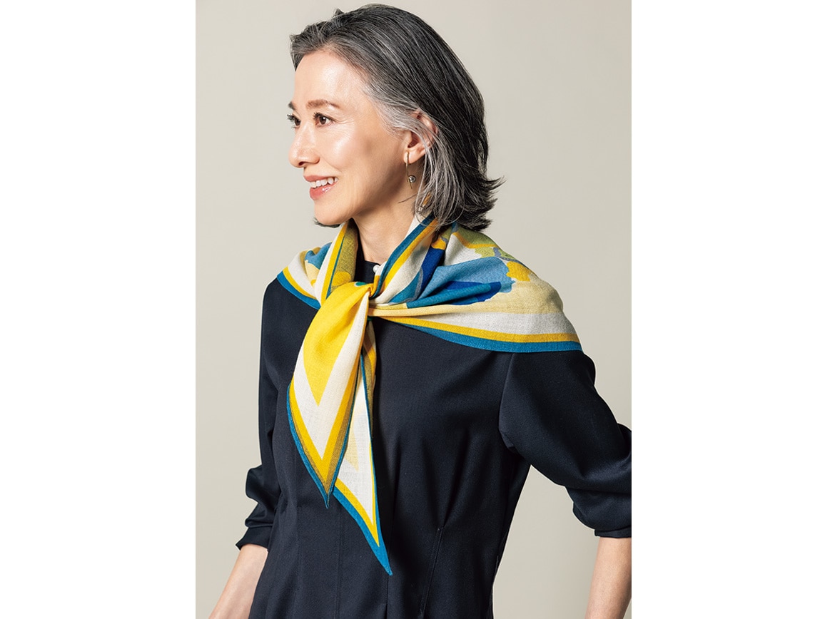 リバーシブルプリントスカーフ リバーシブルプリントスカーフ