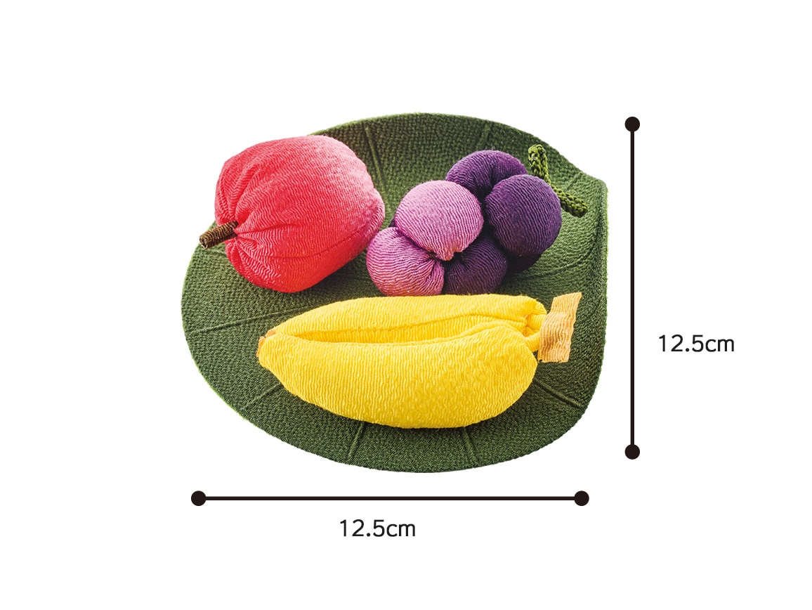 ちりめん 御供え物(小)果物セット ハス付き ちりめん 御供え物(小)果物セット ハス付き