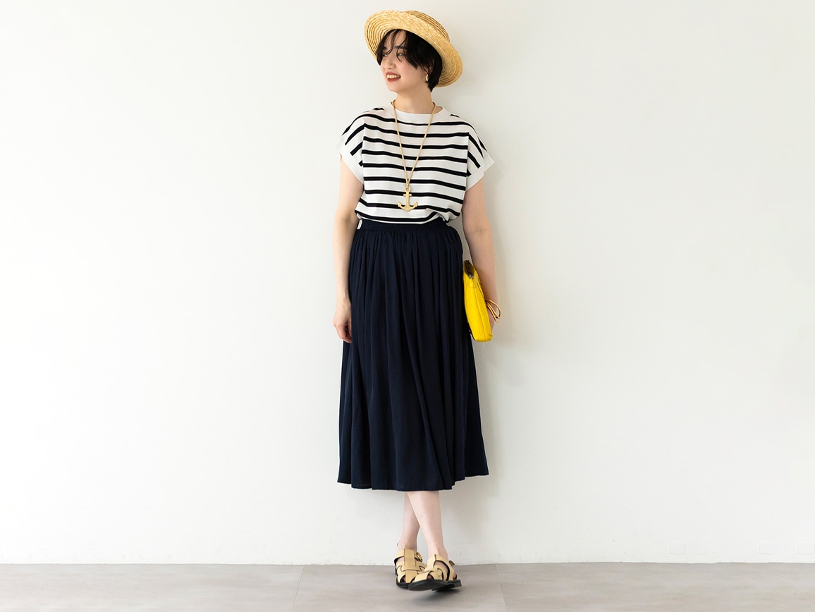 【先行】落ち感ドレープギャザースカート 【先行】落ち感ドレープギャザースカート