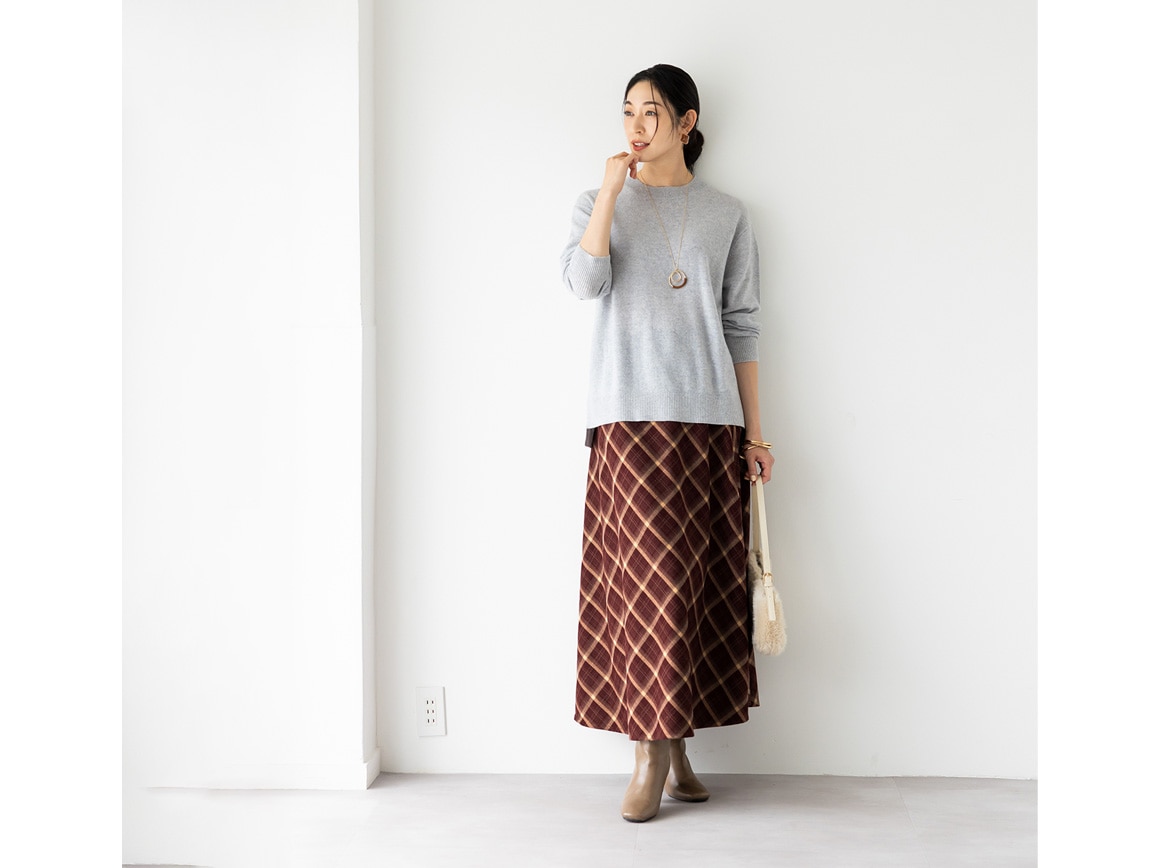 【先行】カシミヤクルーネックセーター 【先行】カシミヤクルーネックセーター