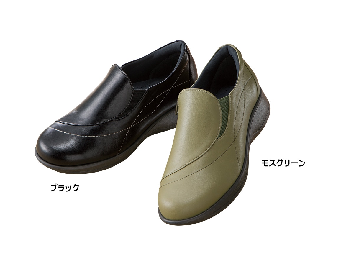 たびらく 牛革5E軽量サイドファスナースリッポン たびらく 牛革5E軽量サイドファスナースリッポン