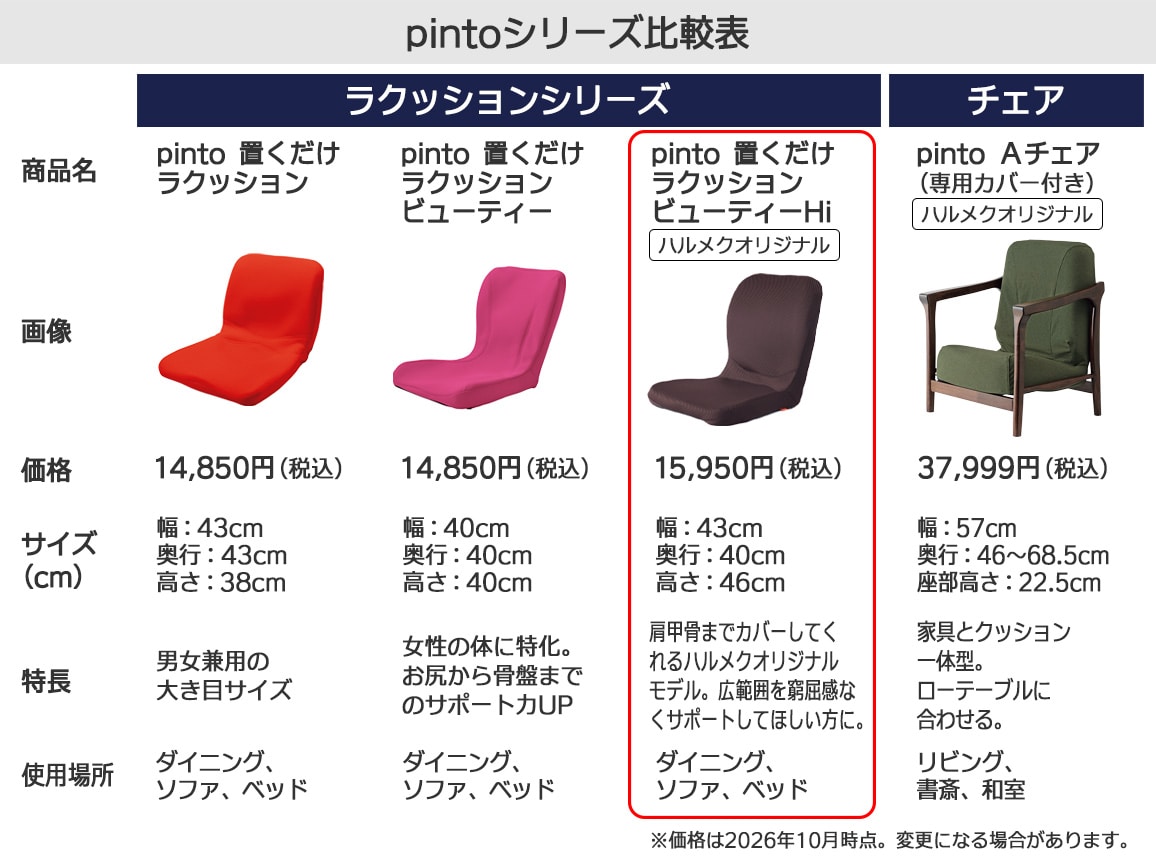pinto 置くだけラクッションビューティー Hi(専用カバー付き) pinto 置くだけラクッションビューティー Hi(専用カバー付き)