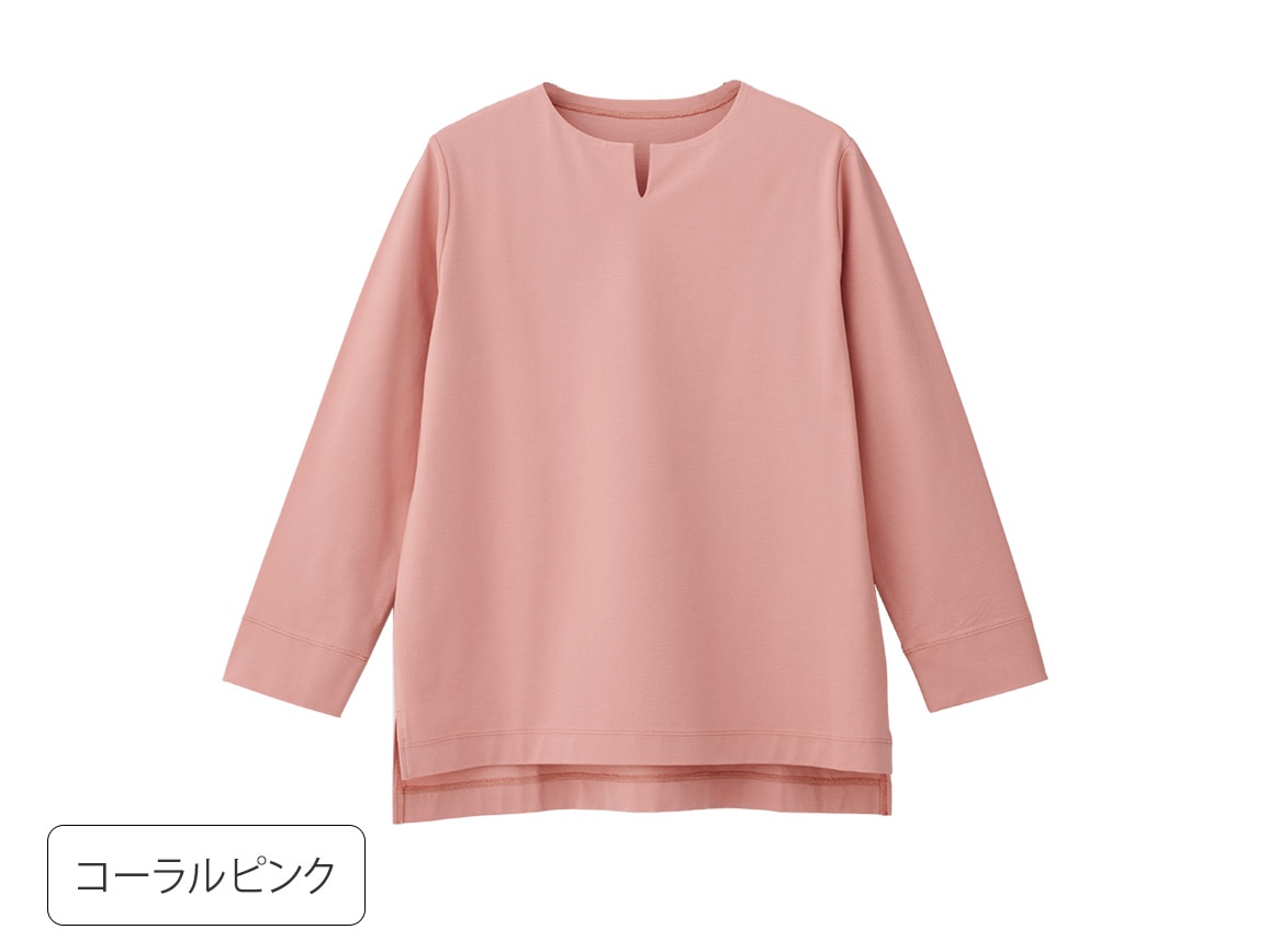 オーガニックコットンプルオーバー（キーネック・七分袖）(02_M