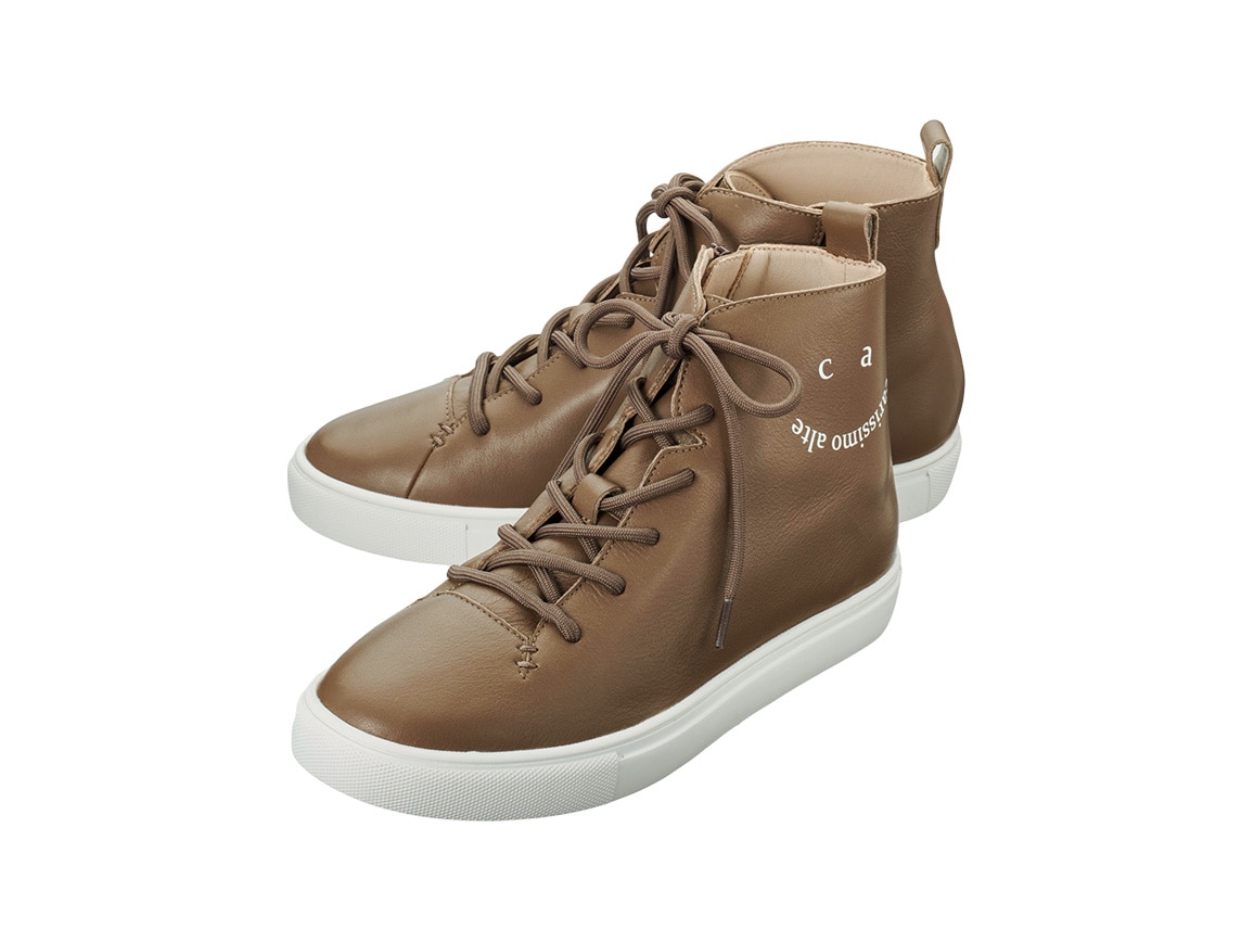 はっ水レザーハイカットスニーカー はっ水レザーハイカットスニーカー