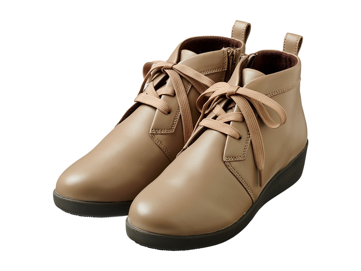 ハルメク シープレザーレースアップブーツ ハルメク シープレザーレースアップブーツ