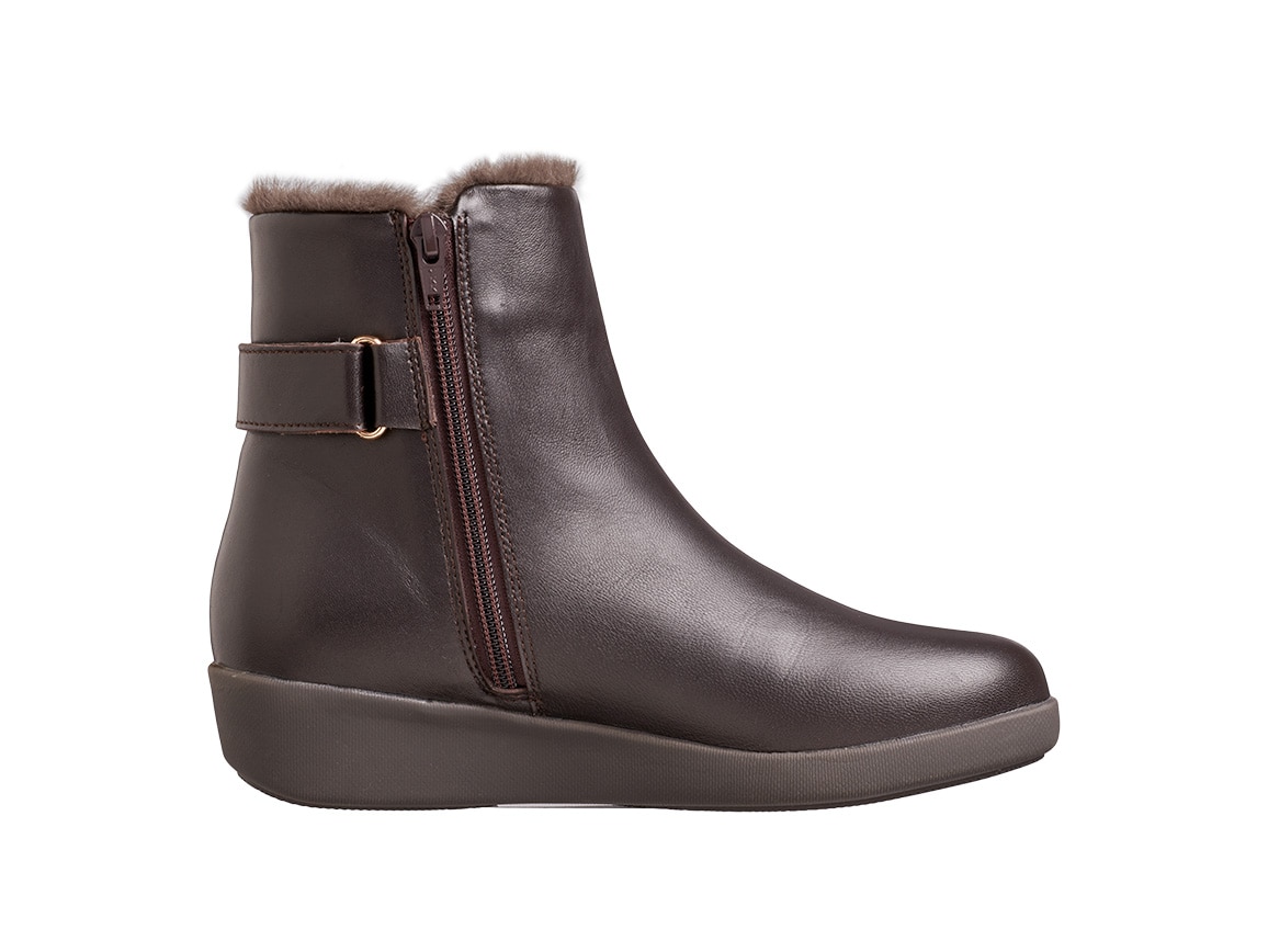 ハルメク ファー付きショートブーツ ハルメク ファー付きショートブーツ