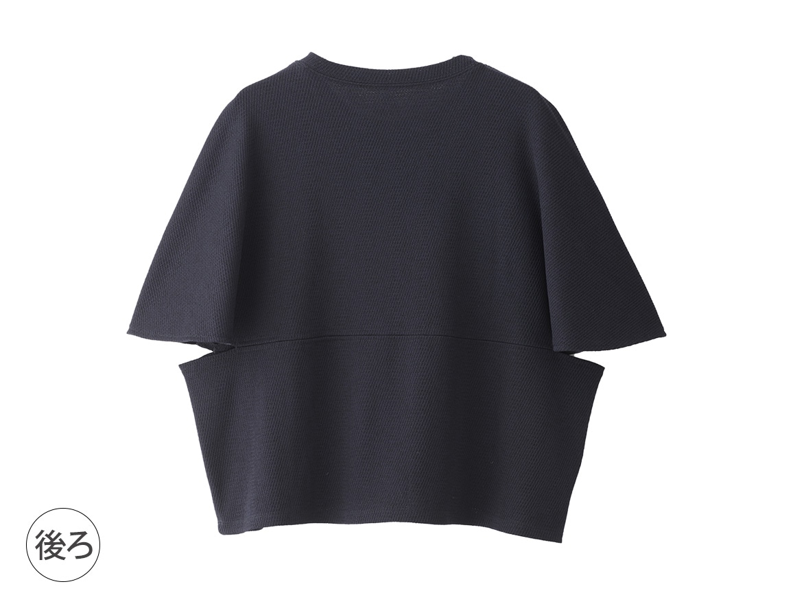 編み柄トップス×ジャージーワンピース 編み柄トップス×ジャージーワンピース