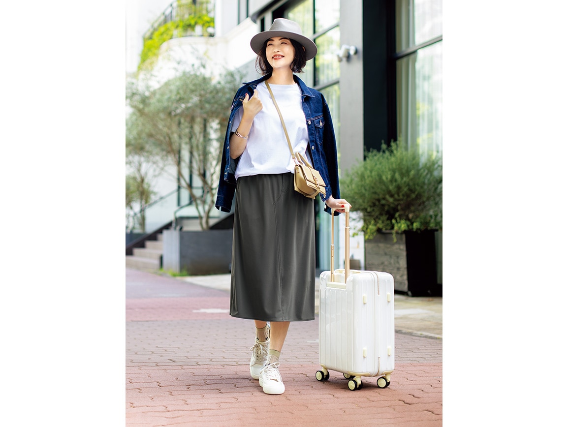 しわになりにくい台形スカート しわになりにくい台形スカート