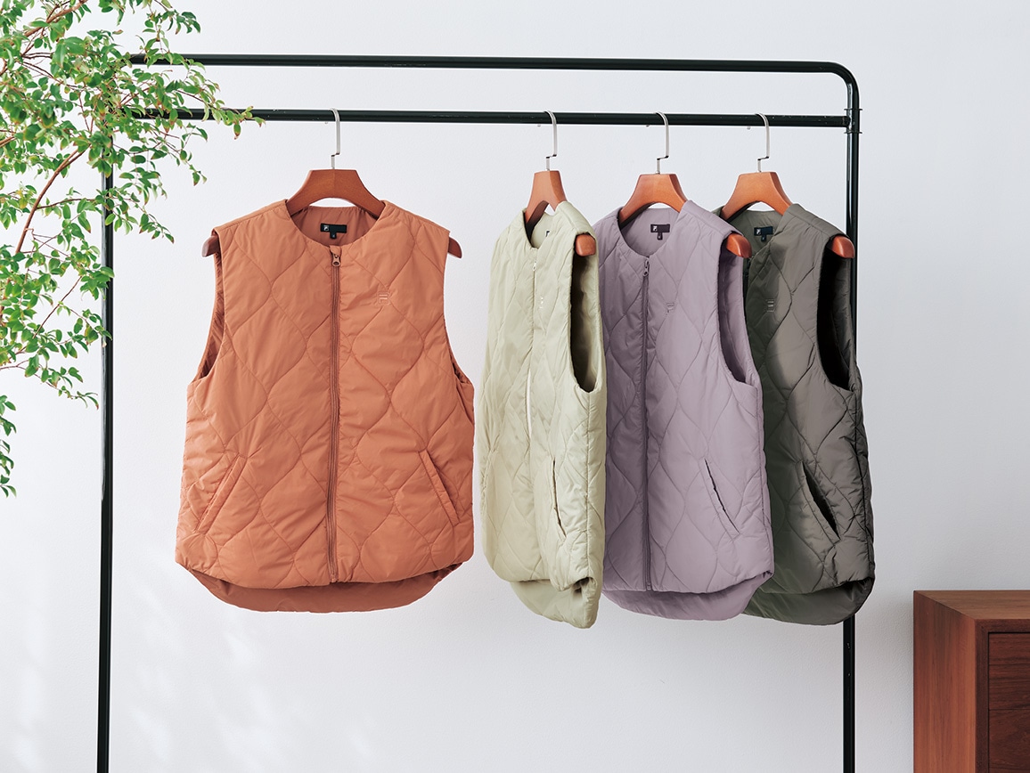 軽量あたたか中わたベスト(FILA×ハルメク) 軽量あたたか中わたベスト(FILA×ハルメク)