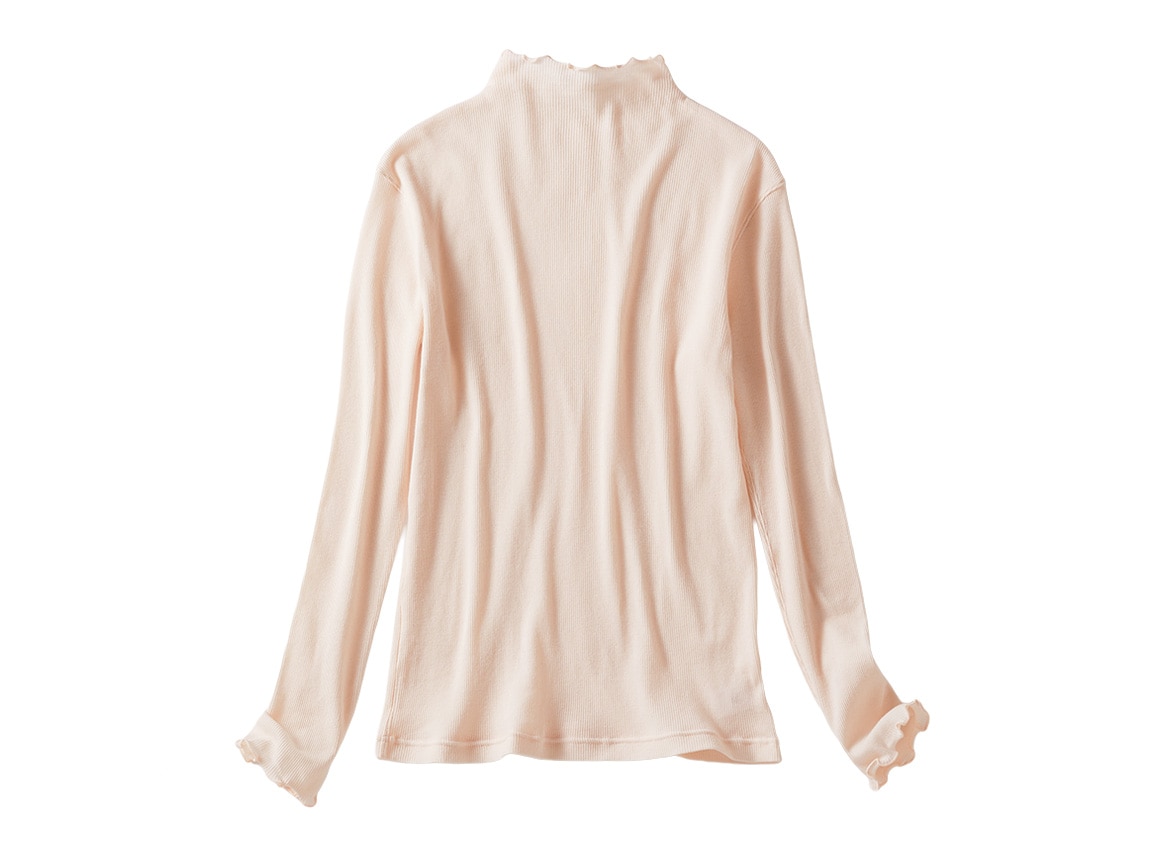 ハルメク ヘルスプラス・綿100%やわらかリブインナー(ハイネック長袖) ハルメク ヘルスプラス・綿100%やわらかリブインナー(ハイネック長袖)