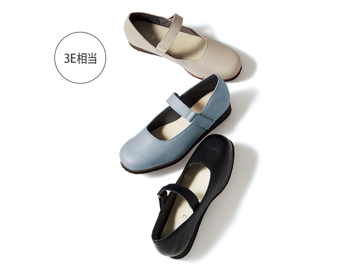 エアーレザー・軽やかワンストラップシューズ エアーレザー・軽やかワンストラップシューズ