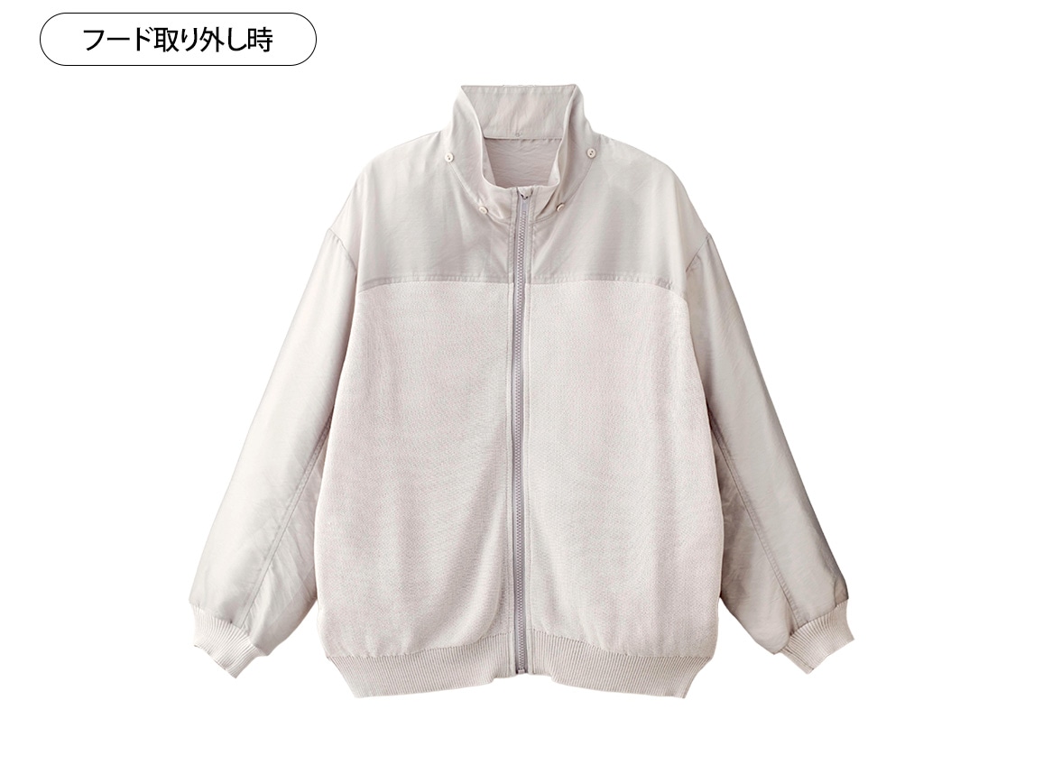 UVカットドッキングフードブルゾン UVカットドッキングフードブルゾン