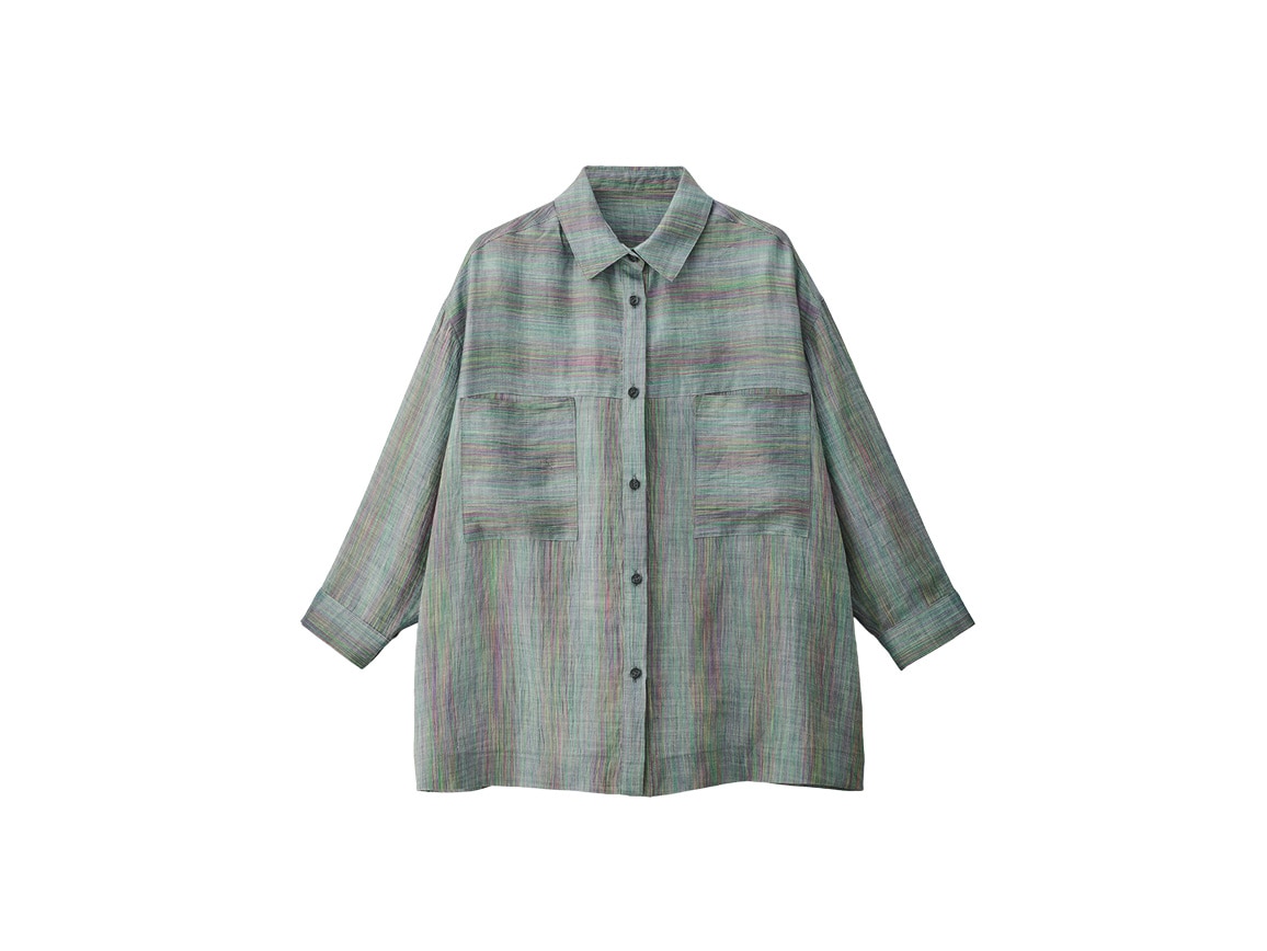 【先行】滋賀近江の麻ポケットデザインシャツジャケット 【先行】滋賀近江の麻ポケットデザインシャツジャケット