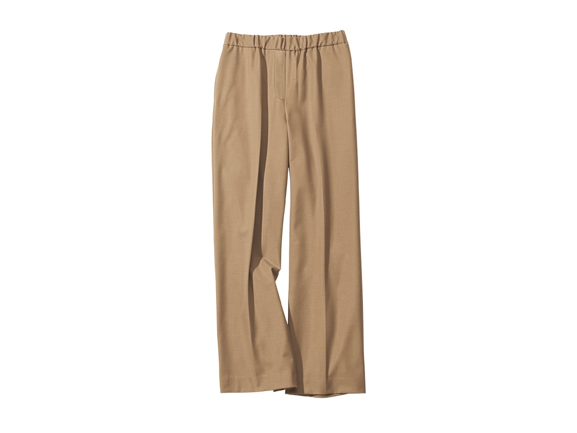 【plus】ストレッチクロップトワイドパンツ 【plus】ストレッチクロップトワイドパンツ