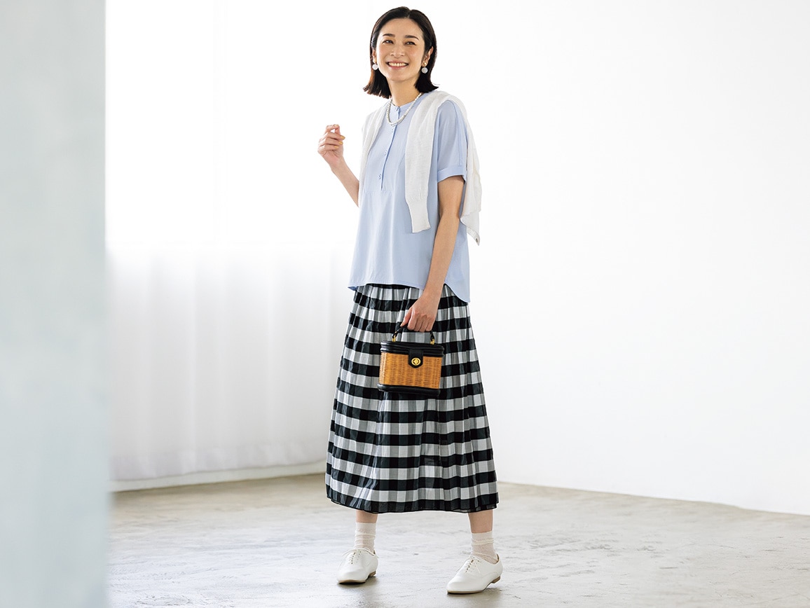 ウエストシャーリングリバーシブルスカート(03_L～LL 06_