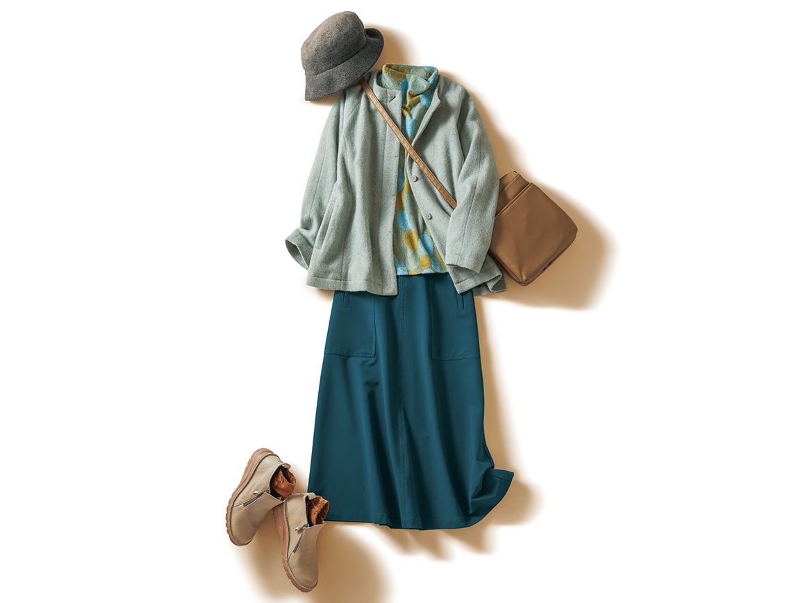 サスティナブルウールハーフコート サスティナブルウールハーフコート